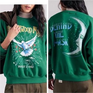 Free People X Daydreamer Fleetwood Mac Dove Moon Green Sweatshirt NWT Size S/M